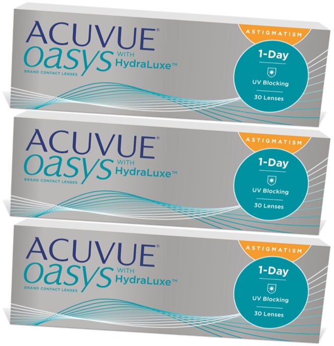 ACUVUE OASYS 1-Day for Astigmatism 90er with HydraLuxe Tageslins