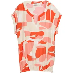 TOM TAILOR Damen T-Shirt mit Muster, rot, Gemustert, Gr. XL