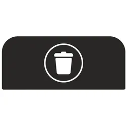 Hinweistafel aus verzinktem Stahl für Rubbermaid Recycling-Station Abfall | 57 Liter | Schwarz von PROREGAL