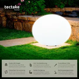 Tectake tectake® Kugelleuchte, mit LED-Beleuchtung, 12 W, inklusive Erdspieß
