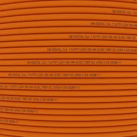 HB-Digital CAT 7 Kabel Netzwerkkabel max. 1000 MHz S/FTP AWG23 LSZH orange