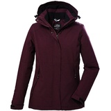 KILLTEC Damen Funktionsjacke/Outdoorjacke mit abzippbarer Kapuze KOW 37 WMN JCKT, dunkelpflaume, 40,