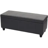 berlinlodge Sitzbank Truhenbank Grau 114 x 45 x 45 cm