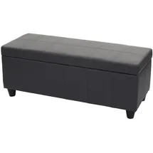 berlinlodge Sitzbank Truhenbank Grau 114 x 45 x 45 cm
