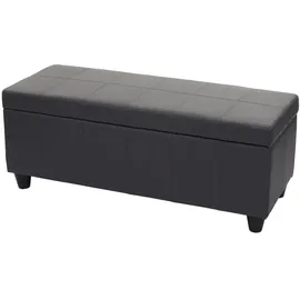 berlinlodge Sitzbank Truhenbank Grau 114 x 45 x 45 cm