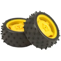 TAMIYA Reifen/Felgen Set 5-Star 80/32 hinten Gelb 309400239