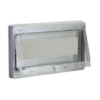 Schneider Electric NSYMW10MK Modulare Frontplatte m. abgedicht. Fenster IP55. Öffnung 46 x180mm (10 Module)