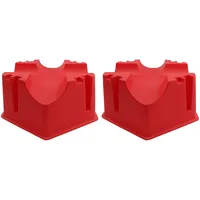Brama West Gewa Stangenhalter Cavaletti Mini Cube für die Bodenarbeit - 2er Pack (Rot, 2)