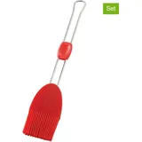 Dr. Oetker 2er-Set: Backpinsel "Flexxibel" in Rot - (L)26 cm