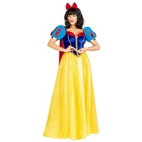 Leg Avenue Kostüm Schneewittchen Ballkleid Kostüm, Märchenhaftes Ballkleid aus Samt und Satin gelb L