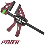 PIHER Einhandzwinge Kunststoff/Nylon/Stahl 90 cm rot