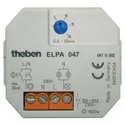 Theben 0470002 Unterputz-Treppenlicht-Zeitschalter (TLZ), Nulldurchgangsschaltung ELPA 047