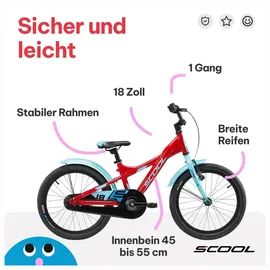 coolmobility gmbh S'cool XXlite 18 Zoll RH 28 cm rot/blau