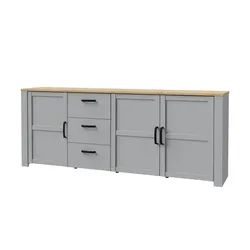 Sideboard  Toneo , weiß , Maße (cm): B: 220 H: 87 T: 42