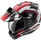 Arai Helmet Arai Tour-X5 Discovery, Motocross Helm, schwarz-weiss-rot, Größe M
