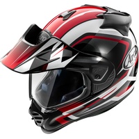 Arai Helmet Arai Tour-X5 Discovery, Motocross Helm, schwarz-weiss-rot, Größe M