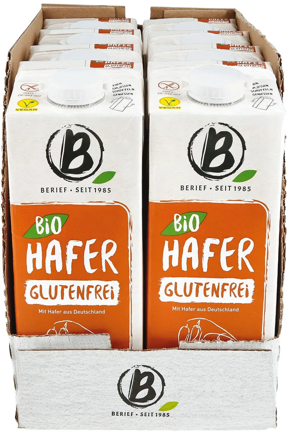 Berief Bio Hafer Drink Glutenfrei 1 Liter, 8er Pack