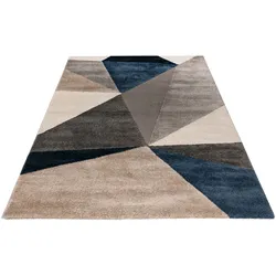Teppich OBSESSION "My Canyon 974", blau, B:120cm H:20mm L:170cm, Polypropylen, Teppiche, modernes 3D-Design, weiche Qualität, Wohnzimmer