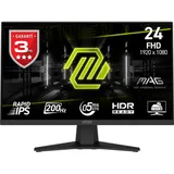 MSI MAG 244F - LED-Monitor - Gaming - 61 cm (24") (23.8" sichtbar) - 1920 x 1080 Full HD (1080p) @ 200 Hz - Fast IPS - 300 cd/ m2 - 1000:1 - 0.5 ms - HDMI, DisplayPort