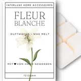 Interluxe Duftmelt Wachsmelt Duftwachs Fleur Blanche Duft angenehm duftend Waxmelt 100% pflanzlich Duftwachswürfel Wachs mit Duftöl Melts