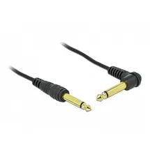 DeLock Spiralkabel 6,35 mm 2 Pin Klinkenstecker > Klinkenstecker gewinkelt 2 m
