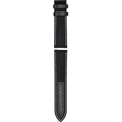 Union Glashütte Textil Textilband mit Schnellwechselfedersteg 20mm D610002298 - schwarz,weiße Naht
