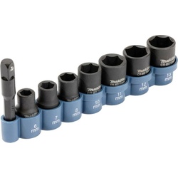 Makita, Steckschlüssel + Stecknuss, Stecknuss-Set 1/4″4KT 8tlg. (1/4″, 1/4″)