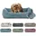 Rohrschneider Tierbett Cordstoff breit Gr. 1 taupe + faltbarer Reisenapf