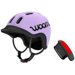 Woom Kinder Fahrrad Helm READY mit Helmlicht lilac - M
