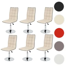 MCW Esszimmerstuhl C41 Kunstleder creme 6er Set