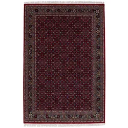 Orientteppich HOME AFFAIRE "BH Oriantal", rot, B:60cm H:12mm L:90cm, Schurwolle, Teppiche, reine Wolle, handgeknüpft, orientalisches Design, mit Fransen