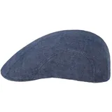 Stetson Madison Leinen Flatcap Schirmmütze Delave-Optik Herren und Damen Frühling Sommer blau 56 cm - 56