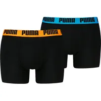 Puma Everyday Basic Boxershorts Schwarz/Orange XXL 2er Pack