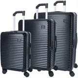 TheTrueC 4 Rollen Trolley 3er Set S/M/L - MONACO  Black
