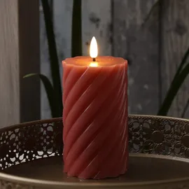 MARELIDA TWIST LED-Kerze 15 cm rosa