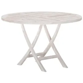 VCM Gartentisch 120 x 120 x 75 cm Weiß