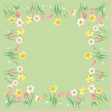 Duni Bio Dunicel®-Mitteldecke 84 x 84 cm Spring Melody, 100 Stk/Krt (5 x 20 Stk)