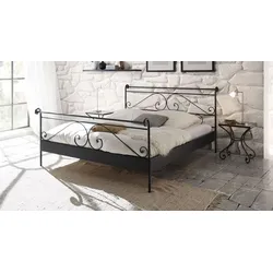 Bett Cerete 140x210 cm Dunkelgrau retro/vintage