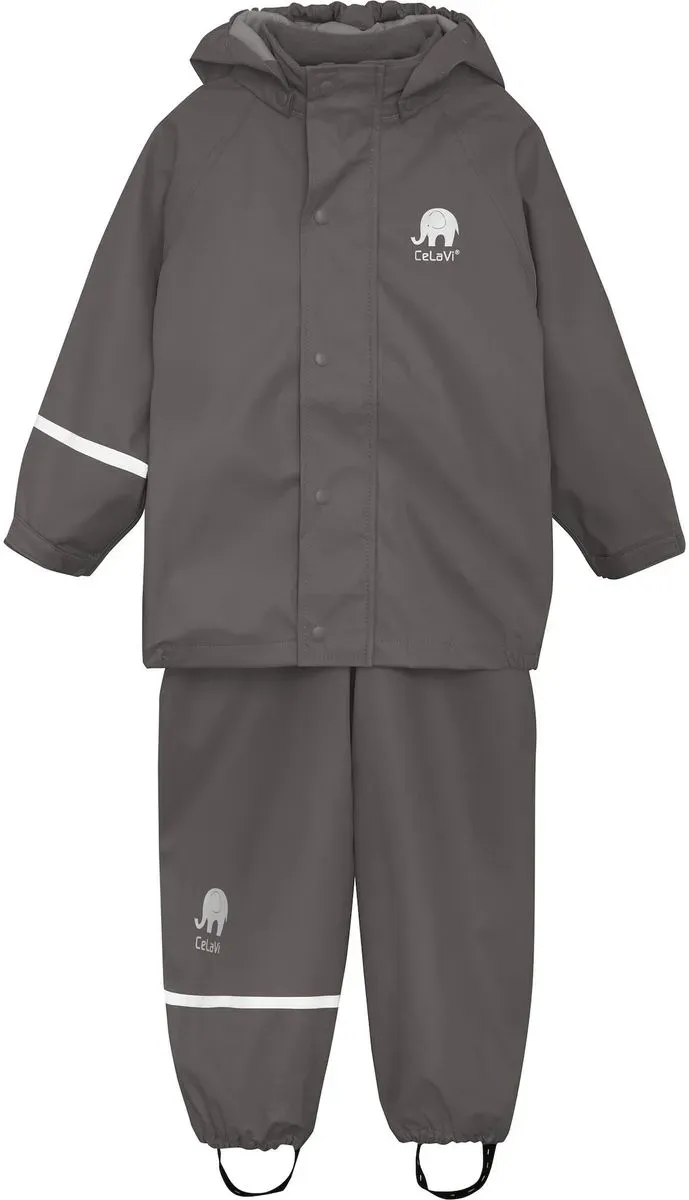 Celavi Basic Rainwear set -solid PU grey (174) 80