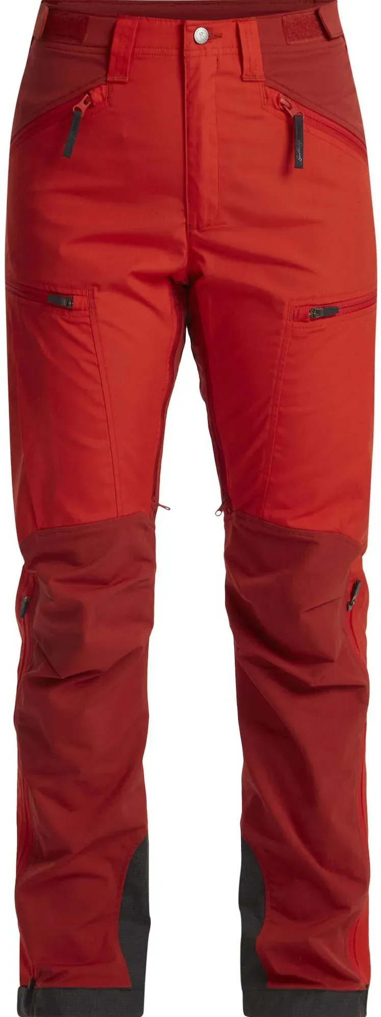 Lundhags Damen Makke High Waist Curved Pant - 42 - Lively Red/Mellow Red