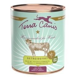 Terra Canis Getreidefrei Adult 6x800g Kalb mit Petersilienwurzel, Mango & Johannisbeere