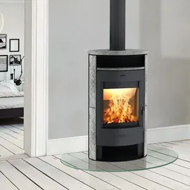 FIREPLACE Elite Zamora Kaminofen Stahl Schwarz/Abdeckplatte Speckstein