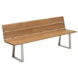 Niehoff Nova Bank 200 x 52 x 89 cm edelstahl/teak geölt