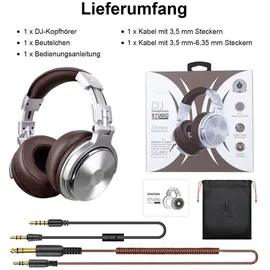OneOdio Pro-40 silber-braun Kopfhörer - Silber/Braun