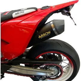 ARROW Schalldämpfer Aluminium Dunkel mit Carbon Endkappe für KTM 690 SMC/Enduro 19-21