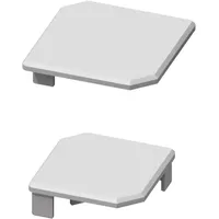 TraumGarten Ersatzteil: Pfostenkappen-Set für Eck-Klemmpfosten silber