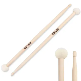 keepdrum FC1-A Double-Sticks Kombi-Schlägel Drumsticks für Becken, Xylophon, Glockenspiel, Marimba, Gong, Handpan Drum Instruments