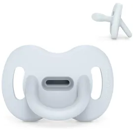 Suavinex Silikon-Schnuller, 0/6 Monate & Neugeborene, Physiologische Sx Pro-Sauger, Weich & Flexibel, Ideal zum Schlafen, Respektiert die Mundentwicklung, Colour Essence, Ballad Blue