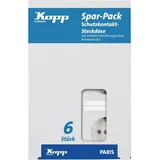 Kopp Profi-Pack 6 UP Schuko- Steckdosen PAR arkt. ws m. Kinderschutz