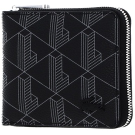 Lacoste The Blend Compact Zip Wallet S Monogram Noir Gris